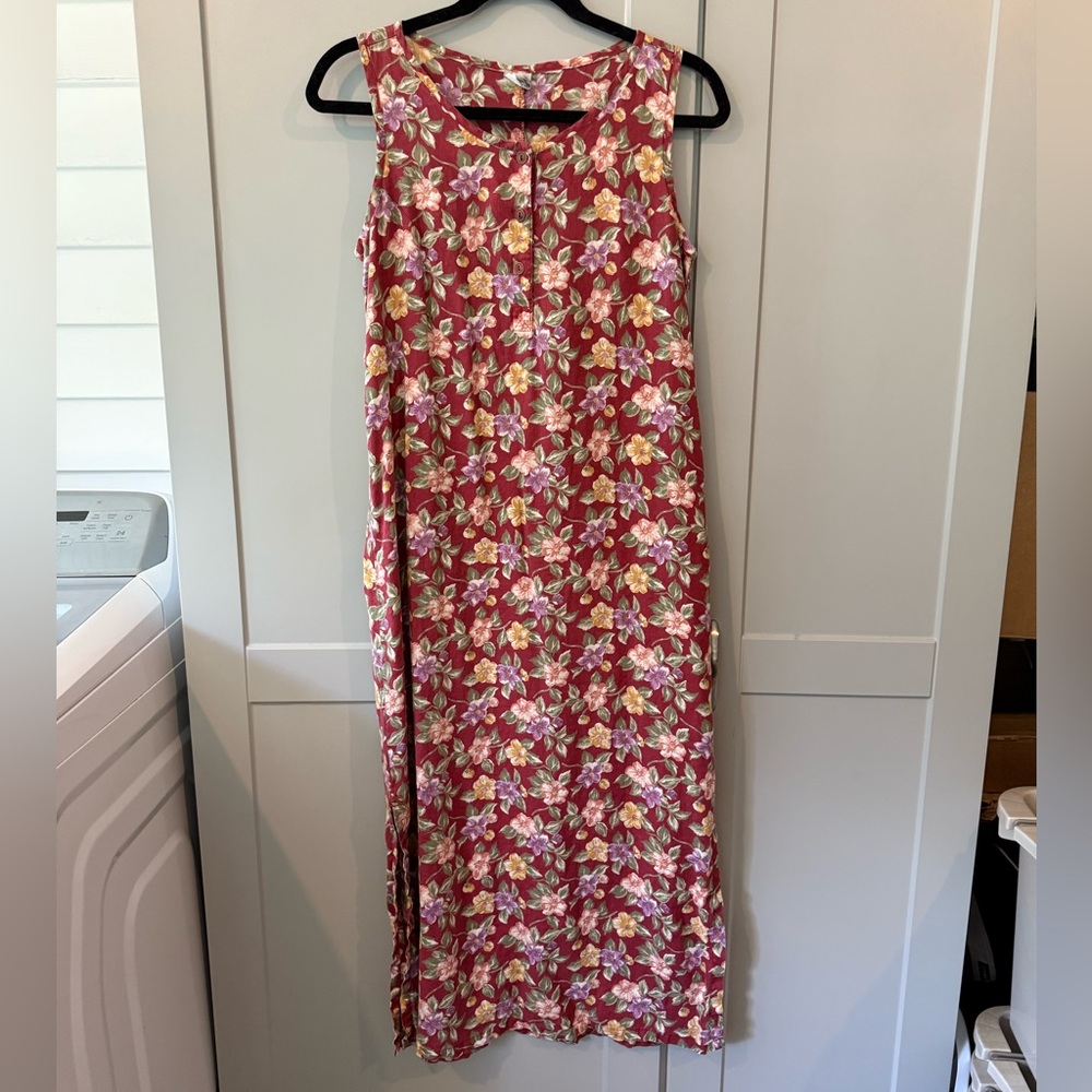 Vintage gap Floral Sleeveless Maxi Dress